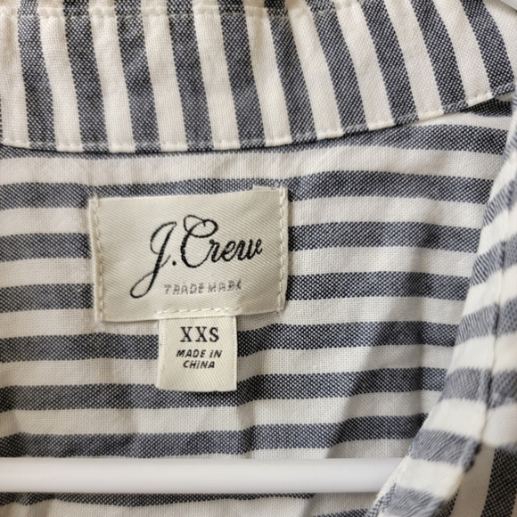J. Crew 100% cotton Striped Button Down Blouse XXS - Picture 2 of 6